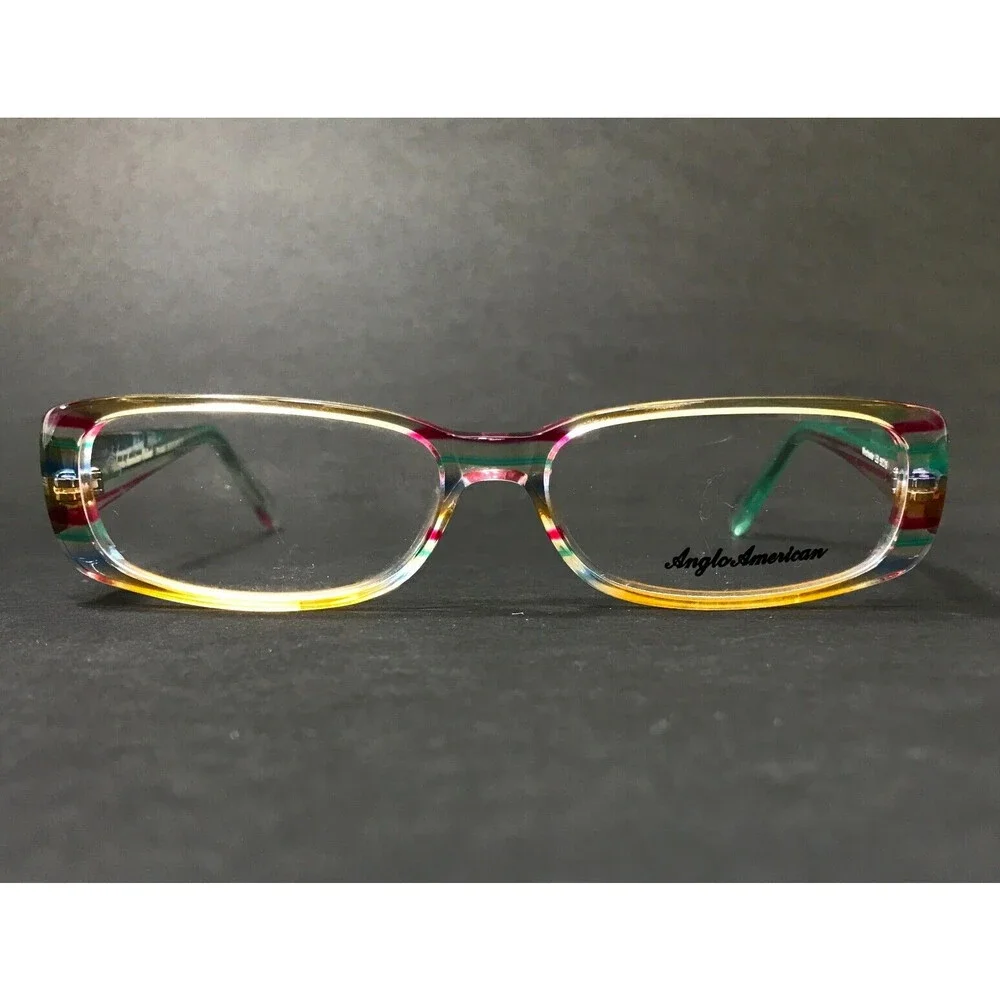 Anglo American Optical Eyeglasses Frames Winchester LE5 Clear Rainbow 55-15-130